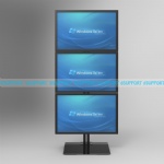Desktop Stand / Floor Stand Full Motion Vertical Arrangement Triple Screen Monitor Holder